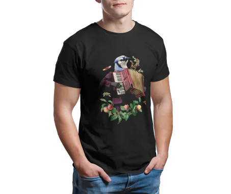 Fancy Bird Tshirt Noir - AD121