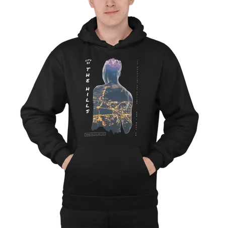 City by the Hills Hoodie Noir - AD137