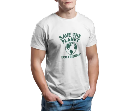 Save The Planet Tshirt Blanc- AD113