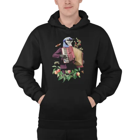 Fancy Bird Hoodie Noir - AD121