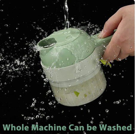 منشار كهربائي محمول 4 في 1 لتقطيع الخضار - الأداة المثالية لمطبخك العصري