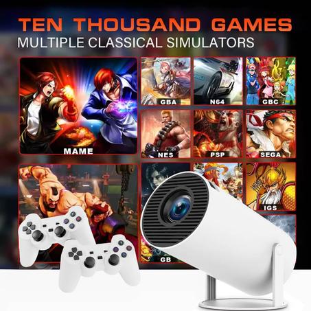 جهاز عرض ألعاب ذكي  بدقة 4K وحدتي تحكم للعب🤩