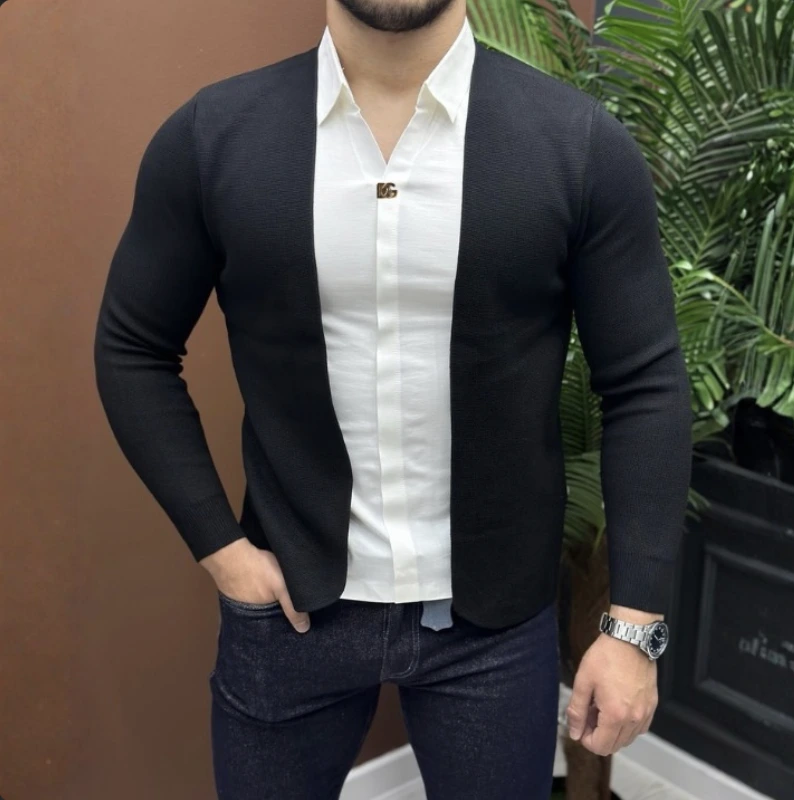 Chemise Tricot Homme Slim Fit