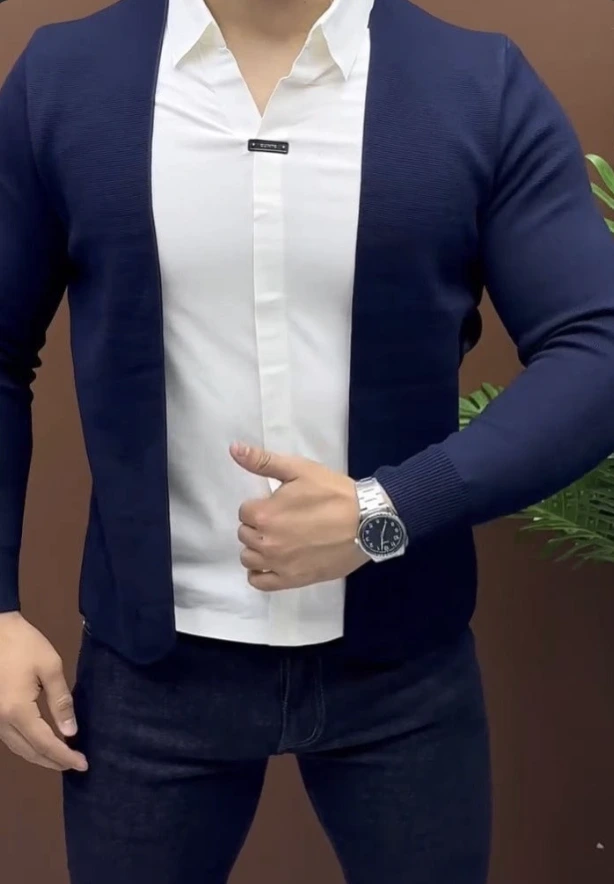 Chemise Tricot Homme Slim Fit