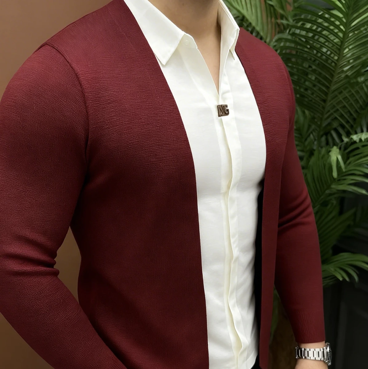 Chemise Tricot Homme Slim Fit