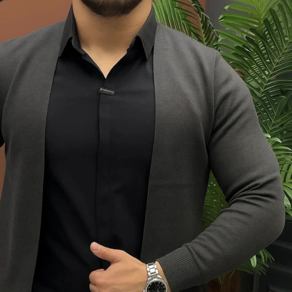 Chemise Tricot Homme Slim Fit