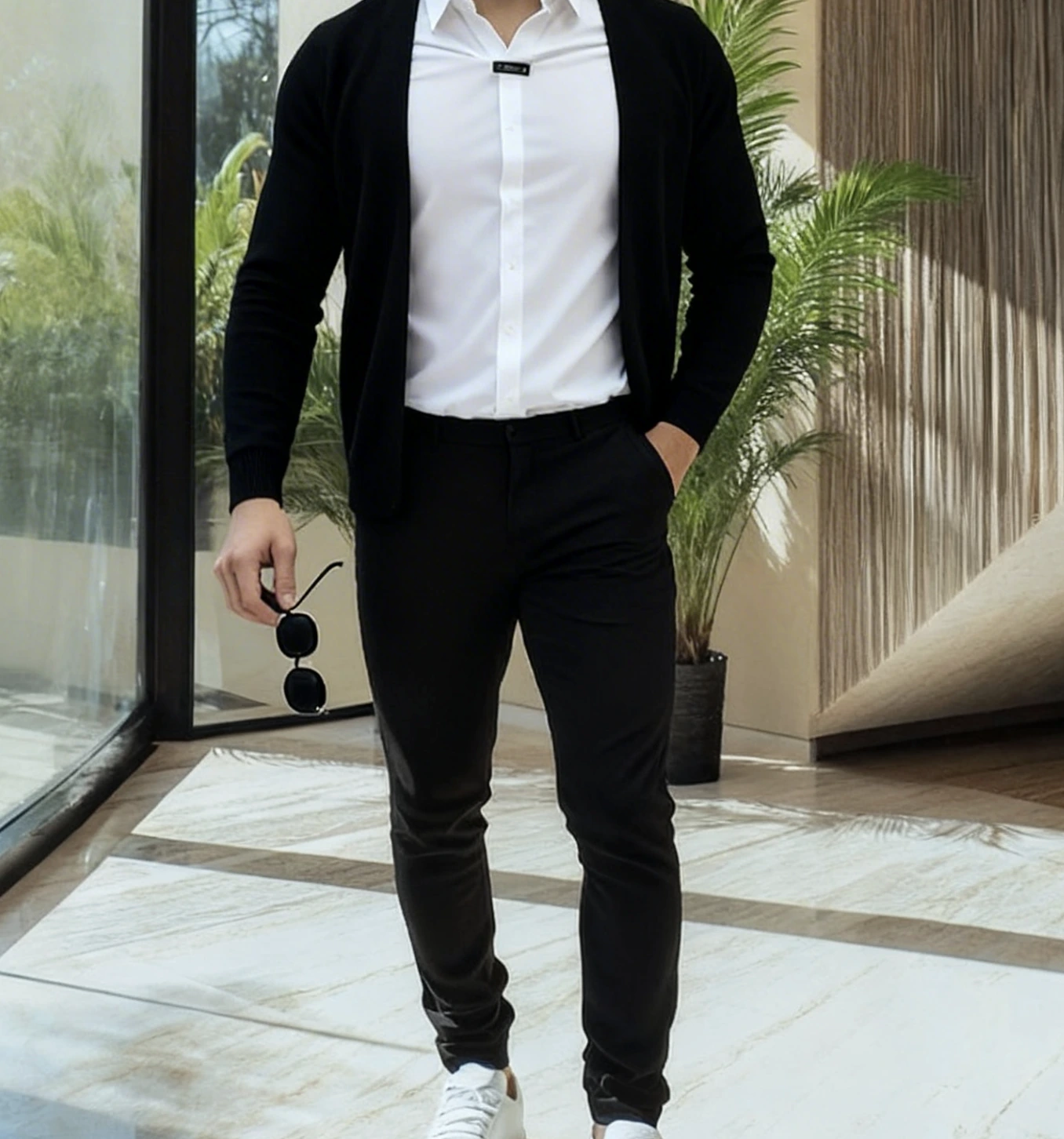 Chemise Tricot Homme Slim Fit