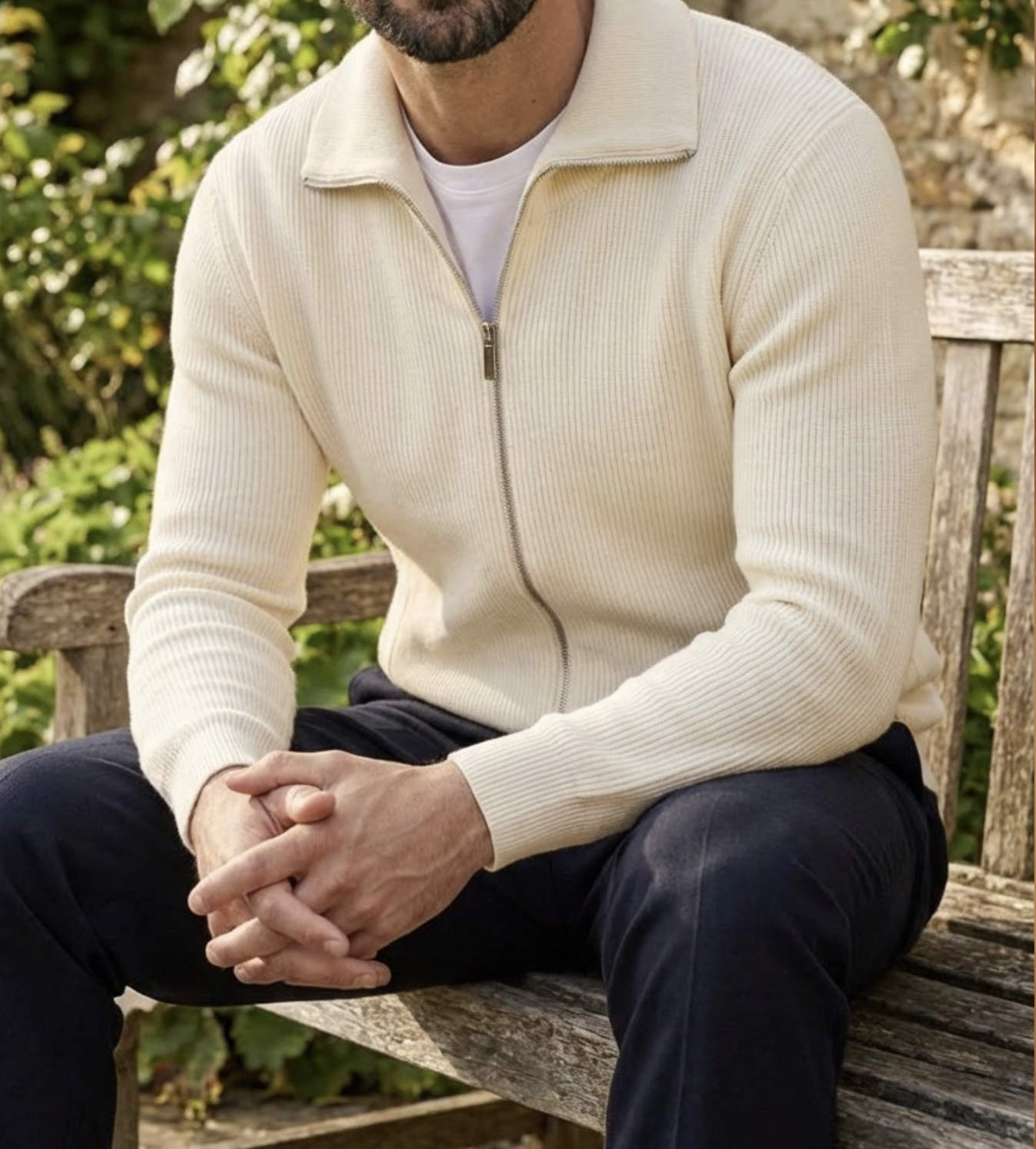 Cardigan zippé premium