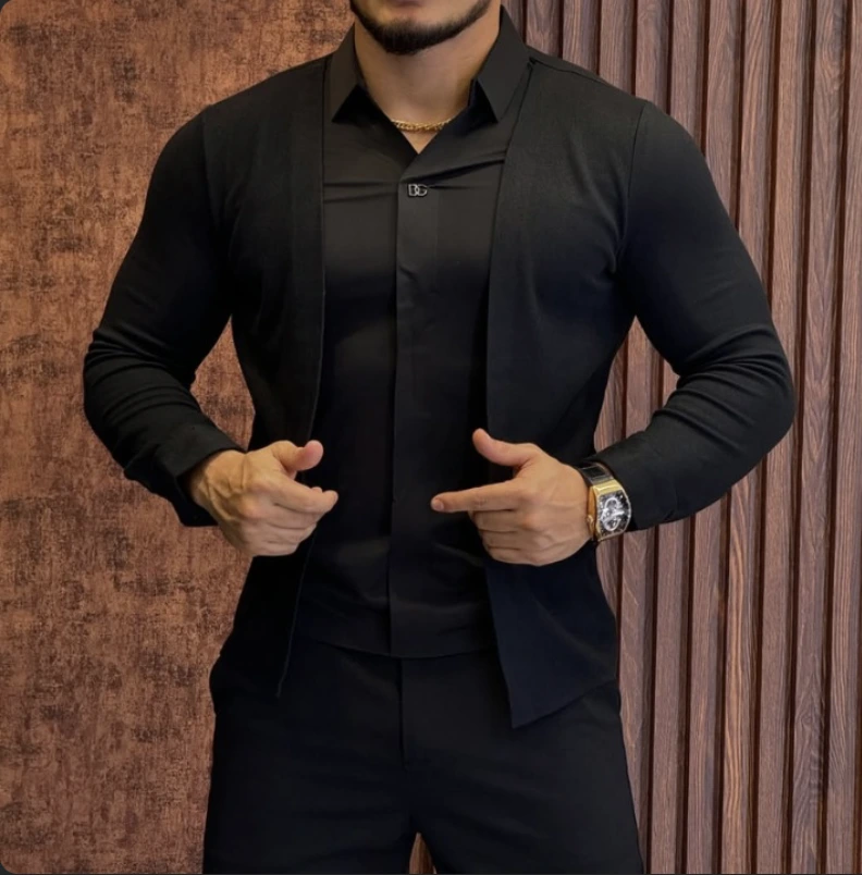 Chemise Tricot Homme Slim Fit