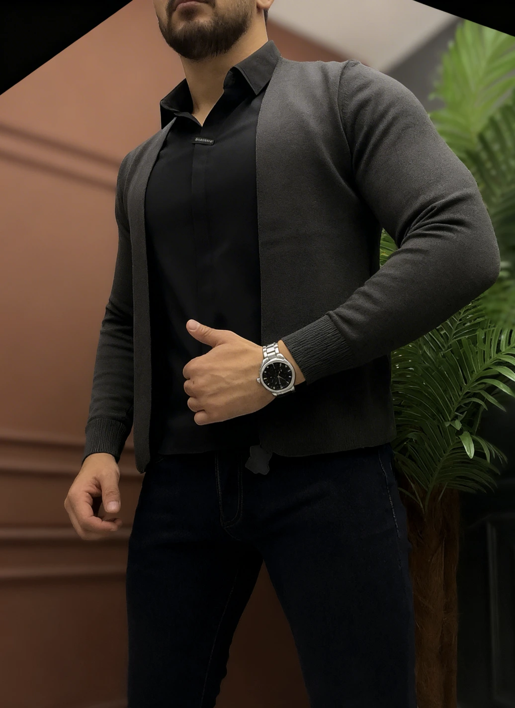 Chemise Tricot Homme Slim Fit