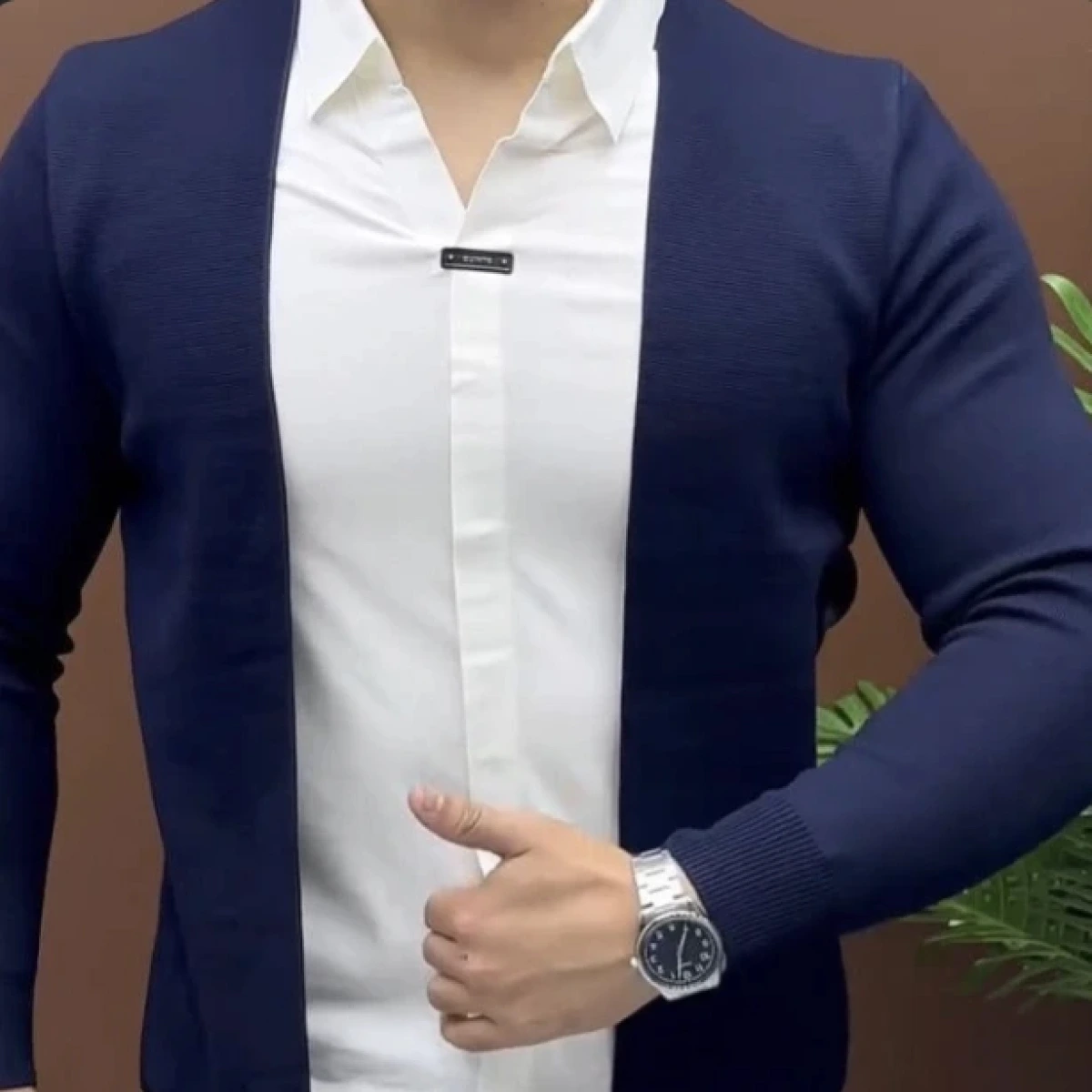 Chemise Tricot Homme Slim Fit