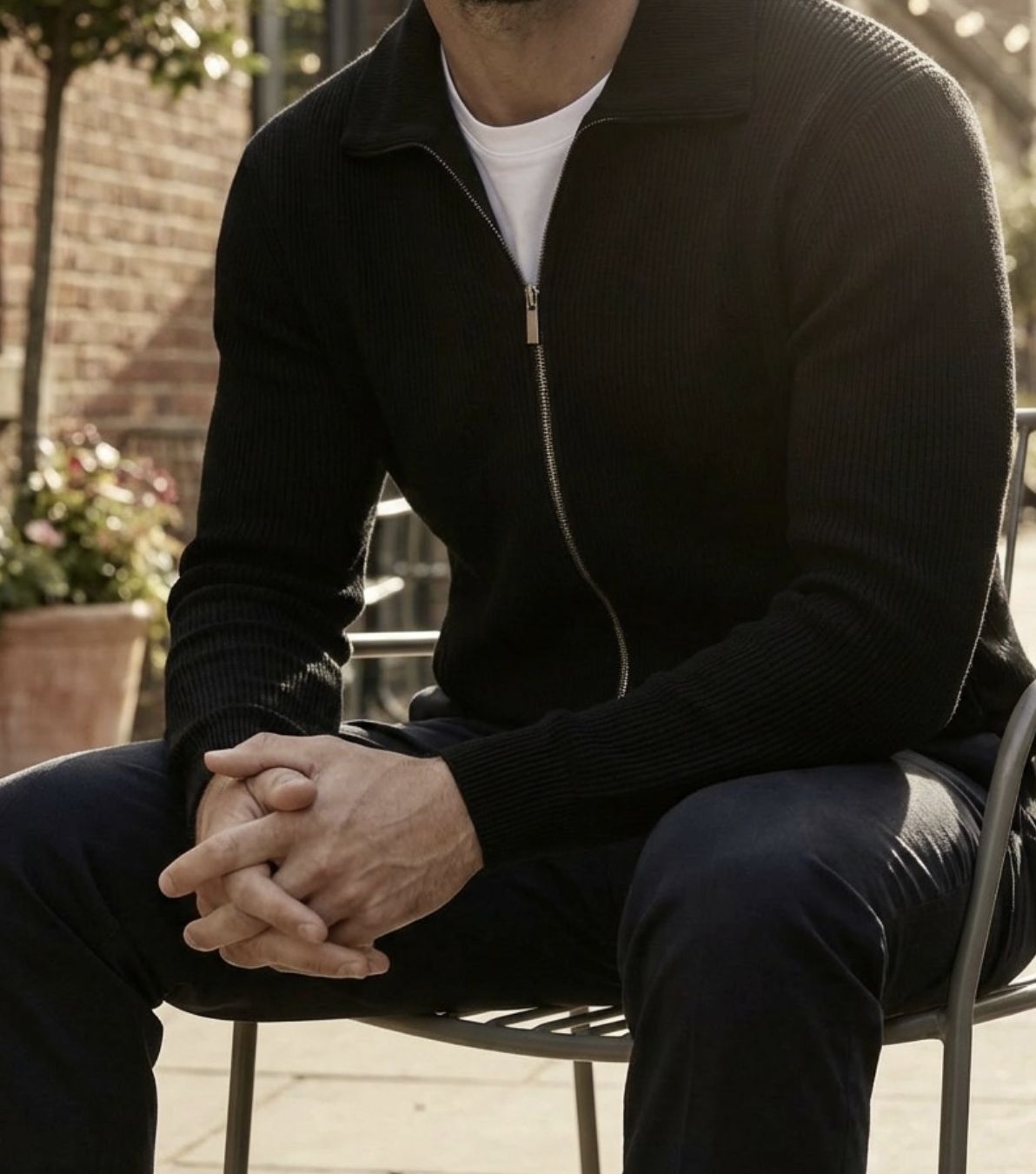 Cardigan zippé premium