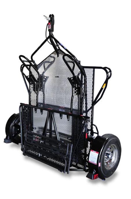 Dual Ride-Up SRL Folding Motorcycle Trailer