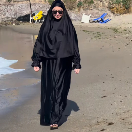 بوركيني للمحجبات! 💧 مقاوم للماء – مخصص للسباحة