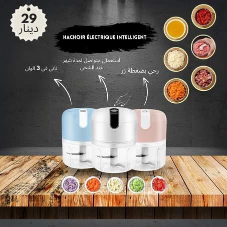 Smart Electric Garlic Chopper 250ml Wireless Mini Masher Press