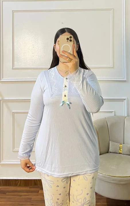 ✨بيجامة ميدي توب بيكي من النوع الرفيع 💯👌🏻