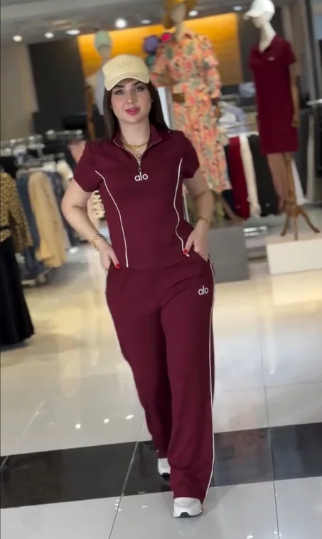 ✨كيطمة ALO  الرياضية  الأناقة و الراحة فلبسة وحدة✨توب مونطوني ليكرا جودة ممتازة ✨