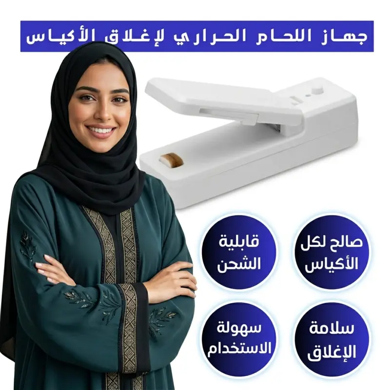 جهاز لحام حراري ذكي لإغلاق الأكياس