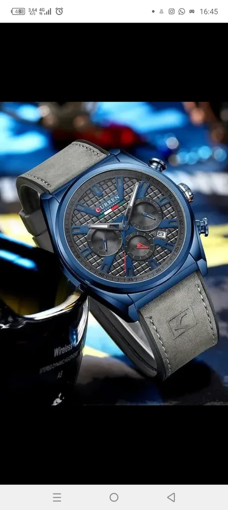 CURREN ساعات كوارتز للرجال حزام من الجلد ساعات المعصم الذكور العلامة التجارية الفاخرة رجال الأعمال ساعة 45 مللي متر Reloj Hombres