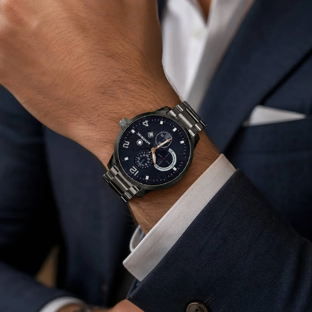 Montre Homme  – Chronographe Élégant Noir