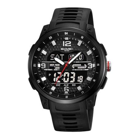 ساعة رياضية سوداء متعددة الوظائف