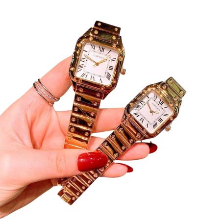 ساعة Cartier النسائية – فخامة الذهب مع لمسة كلاسيكية