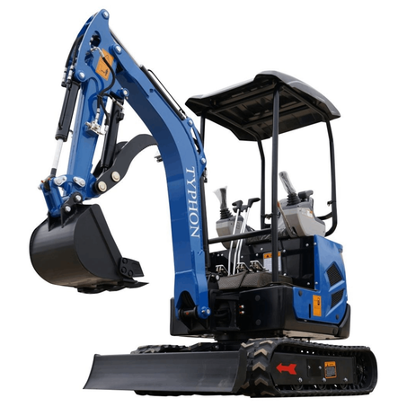 2025 3,800 lb TYPHON TERROR XVII Mini Excavator Rubber Track with Kubota D902 Diesel Engine USA