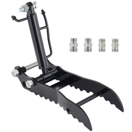 Hydraulic Thumb Clip Attachment for 0-2T Mini Excavator Digger with Hydraulic Hoses