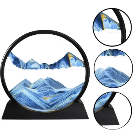 Quicksand Hourglass Ornament (Blue)