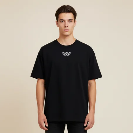 T-shirt Oversize Signature Noir