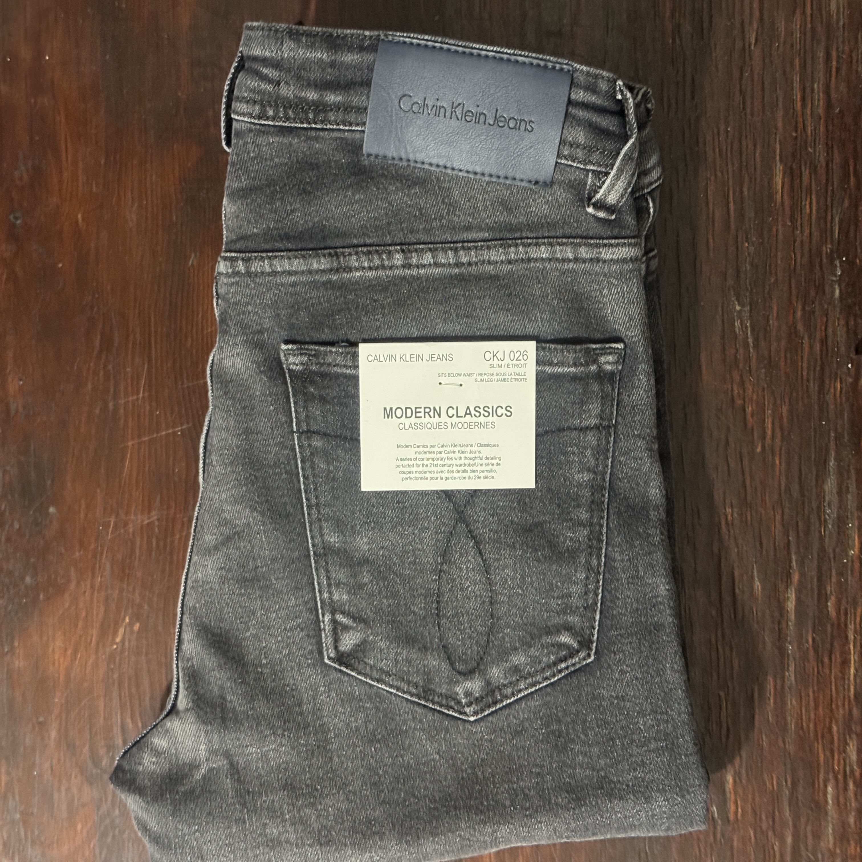 Calvin Klein Gris délaver - coupe slime