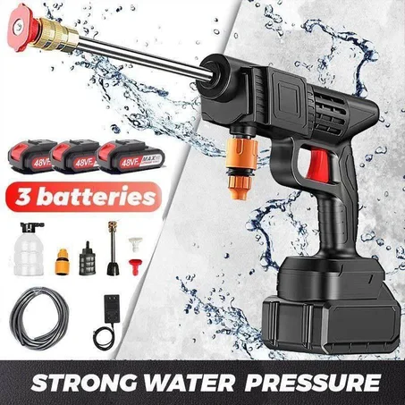 🔥 Pistolet Nettoyage Haute Pression Sans Fil (48V)