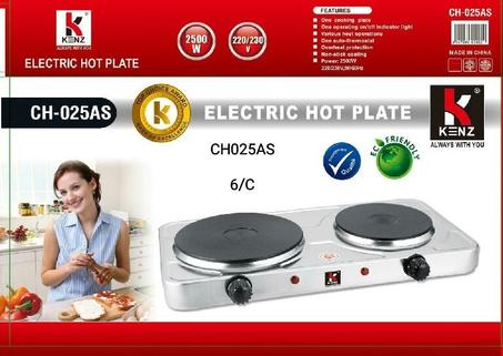 Kenz Réchauds Electriques 1500+1000 Watts INOX