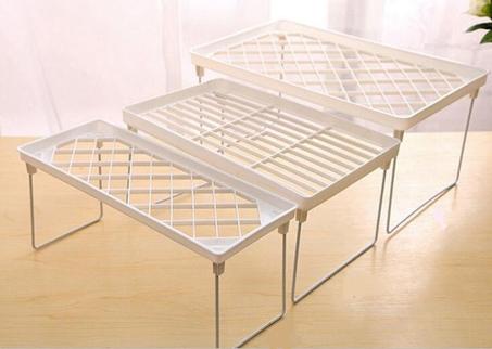 1 pièces cuisine étagère de rangement étagère pliable porte-épices organisateur empilable pour cuisine salle de bain placard économie de Place
