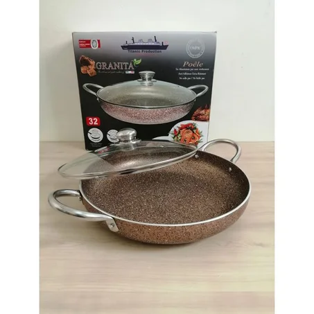 Titanic Poêle Avec Couvercle En Granit 32cm