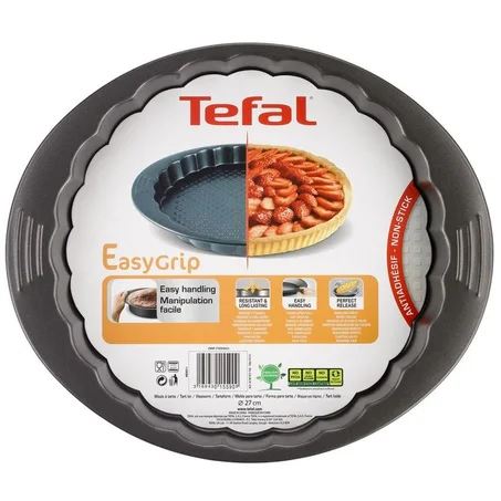 Tefal Moule à tarte EasyGrip J08383 – 27 cm – résistant et durable