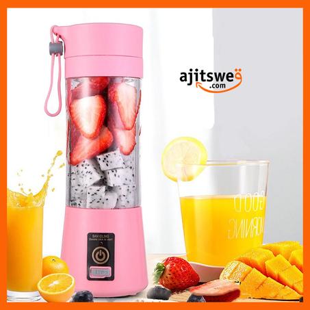 Blender Portable Home USB Rechargeable  خلاط عصير كهربائي 6 شفرات قابل لإعادة الشحن USB منزلي محمول