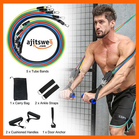 Kit de Bandes Élastique Fitness حزام مقاوم لتمرين كل عضلات الجسم