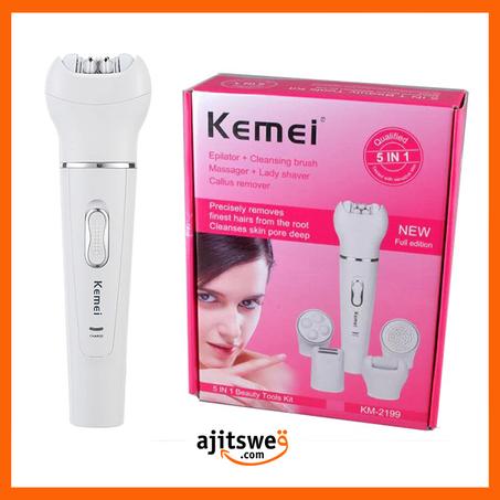 Kemei 5 in 1 rasoir électrique ماكينة حلاقة نسائية كهربائية لنزع الشعر  متعددة الوظائف للسيدات