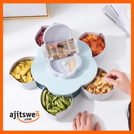 Boîte à collation rotative علبة الفواكه الجافة والمكسرات الزهرية