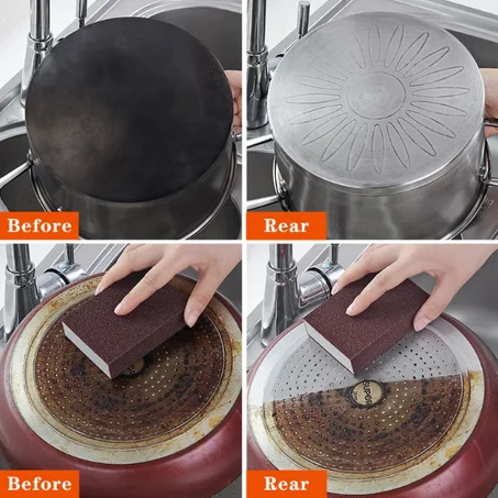 Magic Melamine Sponge Carborundum Kitchen Sponge Eraser for Pan Pot Dish Sponges Kitchen Utensils