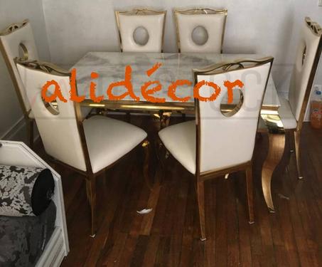 salle à manger ROYAL GOLD marbré