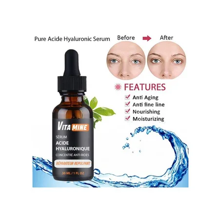 سيروم حمض الهيالورونيك خالص مرطب ، ومكافح للشيخوخة و التجاعيد - النساء والرجال