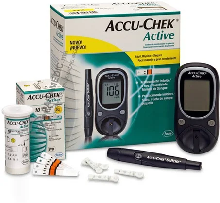 ACCU CHEK Offre Accu-Chek Active lecteur de glycémie + 10 bandelettes