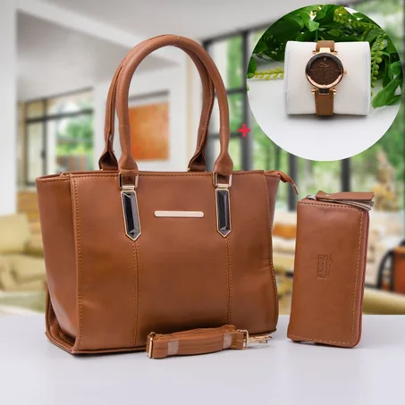 حقيبة نسائية + ساعة