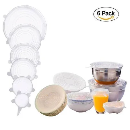 6-PIECES COUVERCLES DE BOL SILICONE ORIGINAL