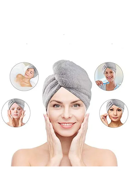 منشفة كاب لتجفيف الشعر للجنسين