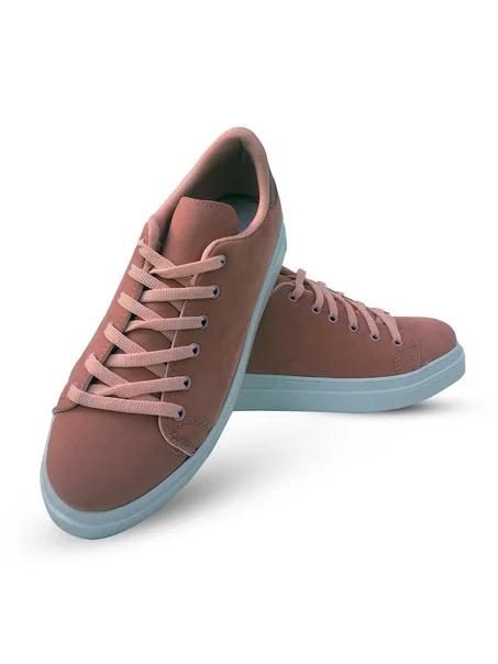 حذاء رياضة جلد سويدي وردي نسائي