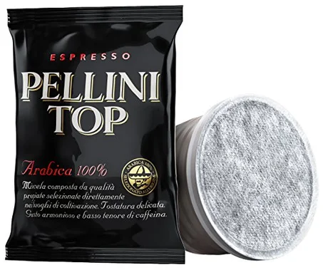 Pellini Caffè - Espresso Pellini Top Arabica 100%, Compatible avec le système Lavazza Espresso Point, Pack de 100 capsules FAP