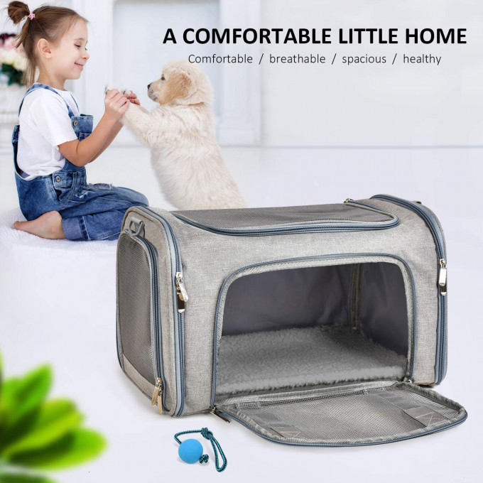 Henkelion Cat Carriers Dog Carrier Pet Carrier for Small Medium Cats Dogs  Puppies of 15 Lbs, TSA Airline Approved Small Dog Carrier Soft Sided,  Collapsible